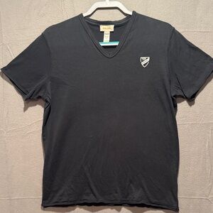 Diesel Men's Charcoal V-Neck Slub Tee size Large